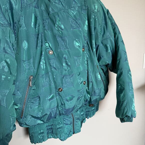 Vintage Nils Womens Ski Puffer Jacket 12 Blue 90s Y2K Retro Nostalgia Outdoor - Picture 2 of 12